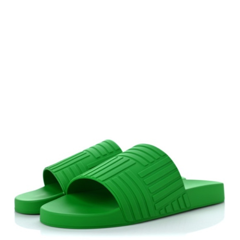 Green Slide Sandals